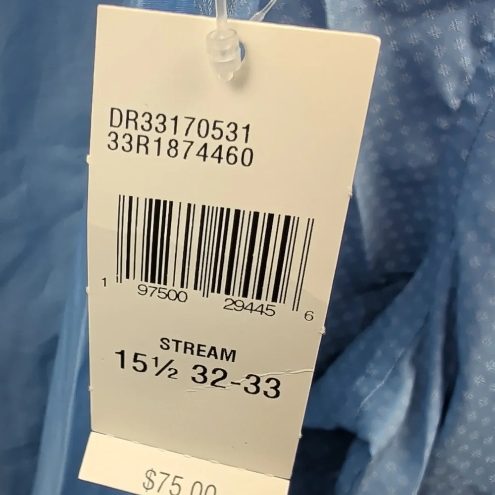 Calvin Klein Men's Light Blue Shirt 15 1/2 Nwt New - Picture 4 of 4